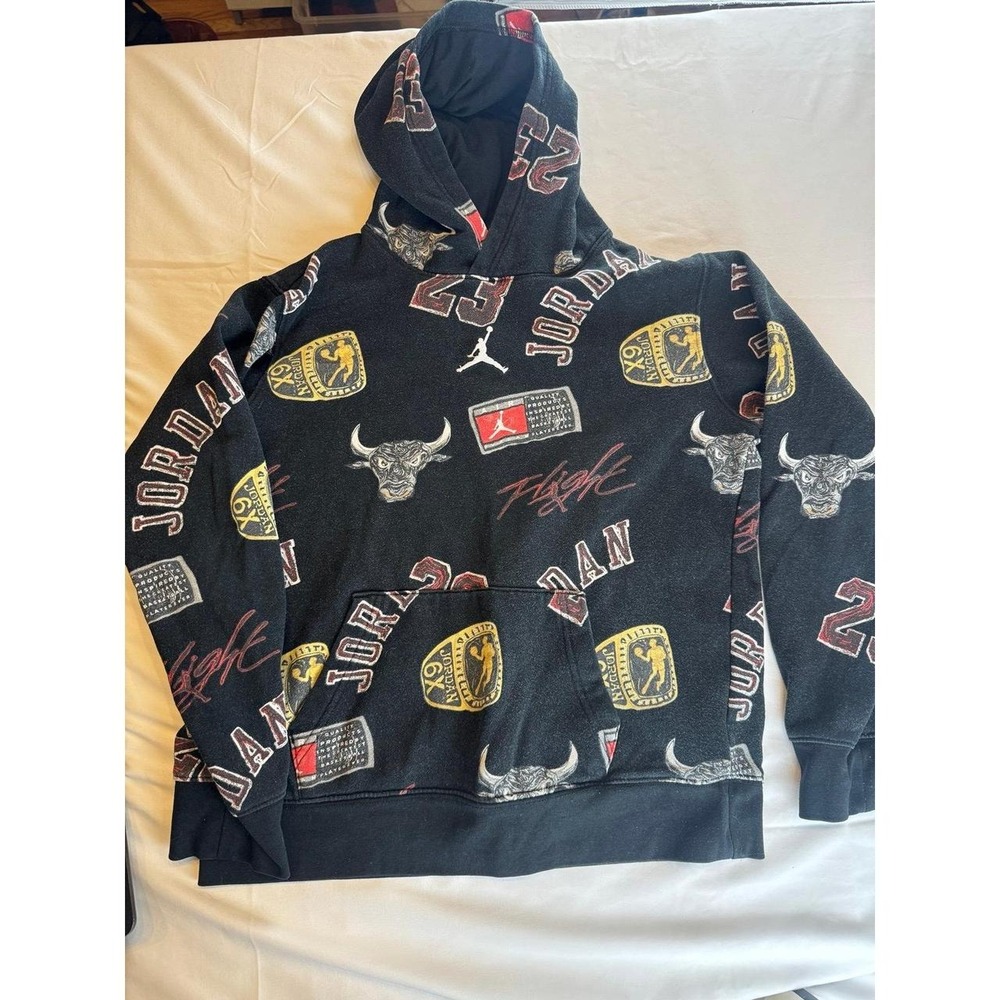 Jordan Bulls Graphic Print Hoodie